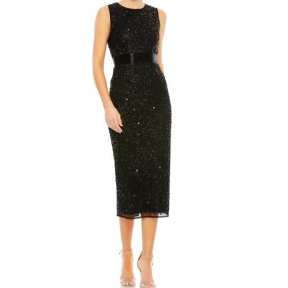 MAC DUGGAL Wedding Guest Prom Formal Cocktail Midi Dress • size 16 NWT - Picture 1 of 3